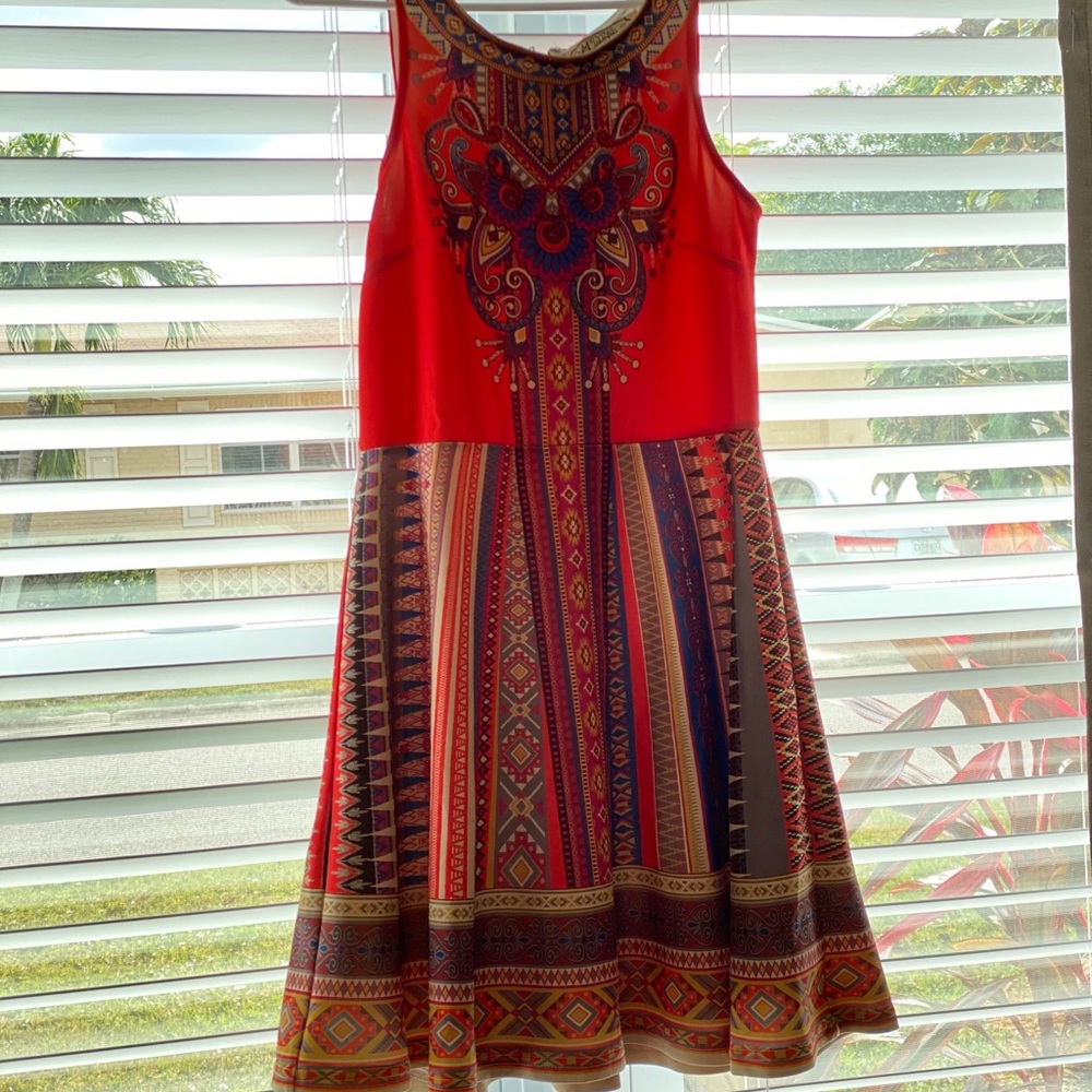 Red Tribal dress